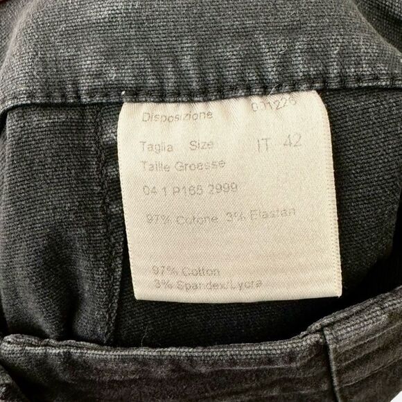 Piazza Sempione Boxy Charcoal Cropped Pants Denim Womens US Size 6 EU 42 - Picture 4 of 5